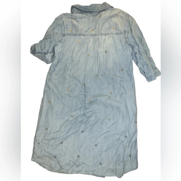 Cloth and Stone Blue Jean Dress with metallic dots. - Picture 13 of 13
